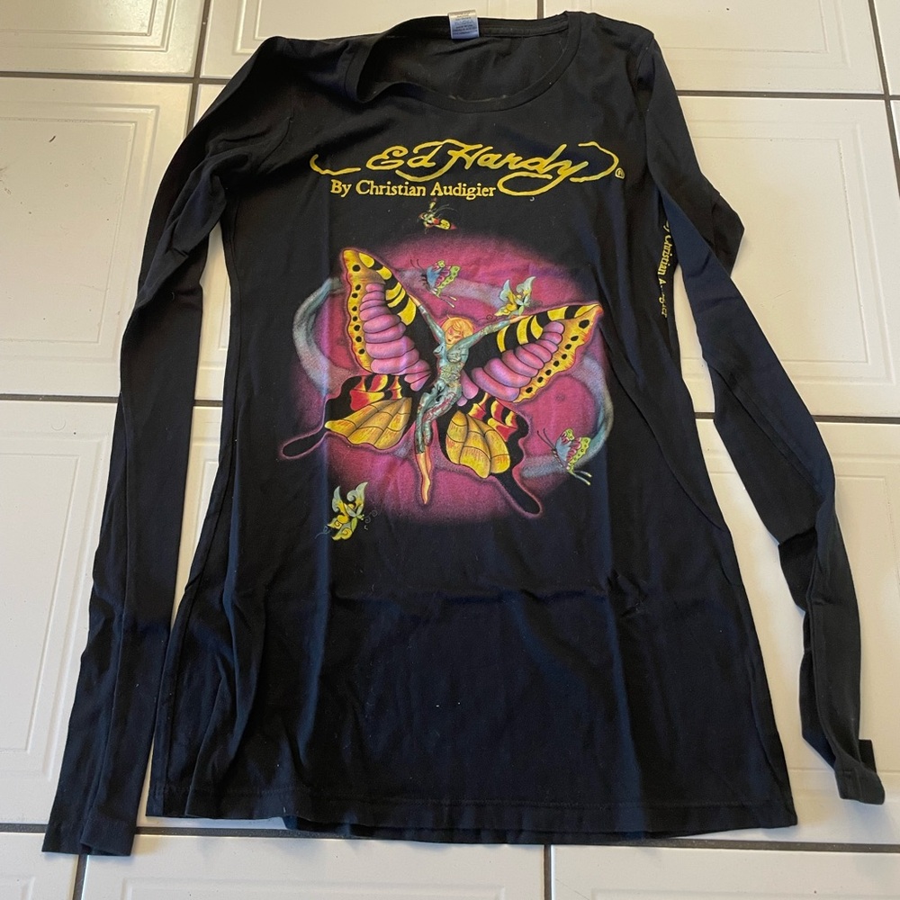 Ed Hardy Christian Audigier Love Kills Slowly Top Original True Vintage NWT Sz M